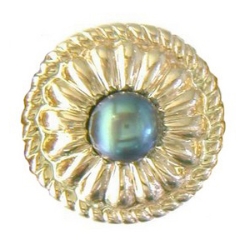 B3686 14K SLIDE WITH BLACK PEARL 